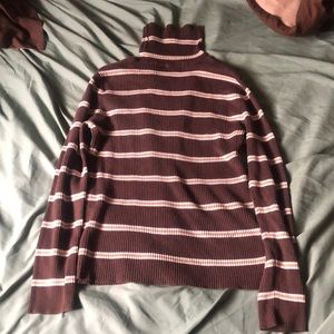 Striped brown turtle neck